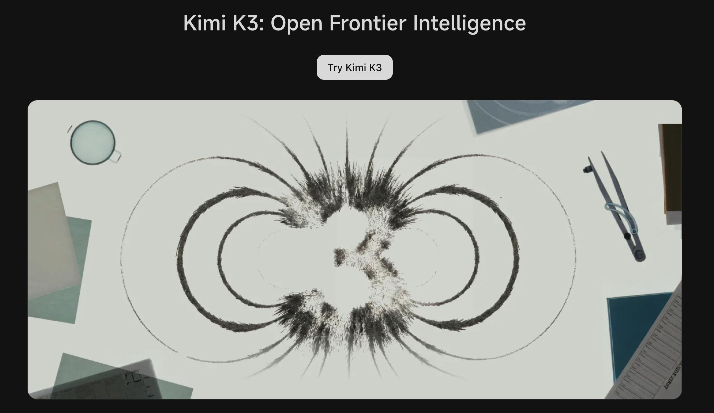 Kimi K3 Open Frontier Intelligence key visual